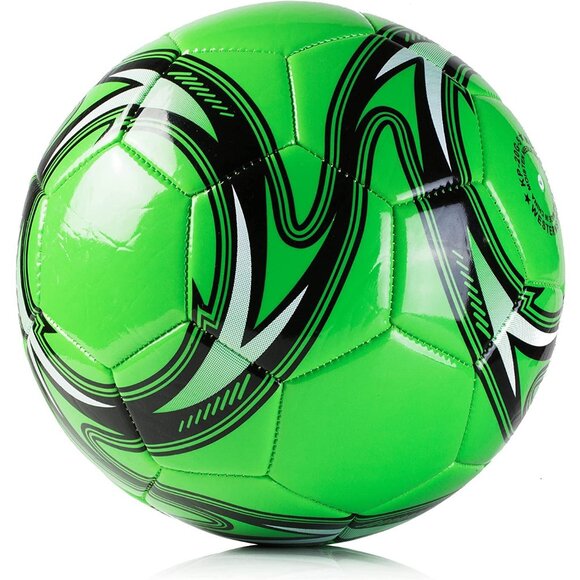 Western Star Soccer Ball Size 5 Green Official Match Weight Youth & Adult KP20G5 - Picture 1 of 8